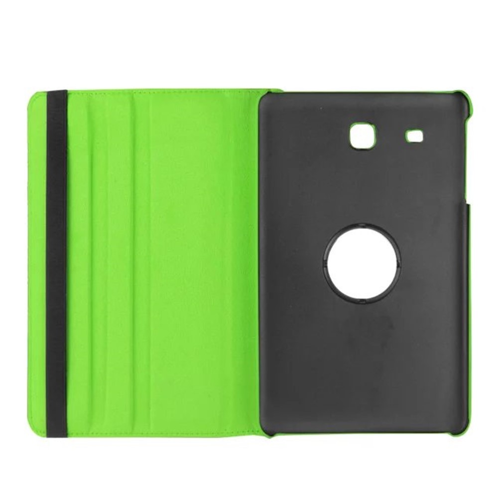 Rotary Stand Leather Cover for Samsung Galaxy Tab E 9.6 T560 / T561 - Green-9