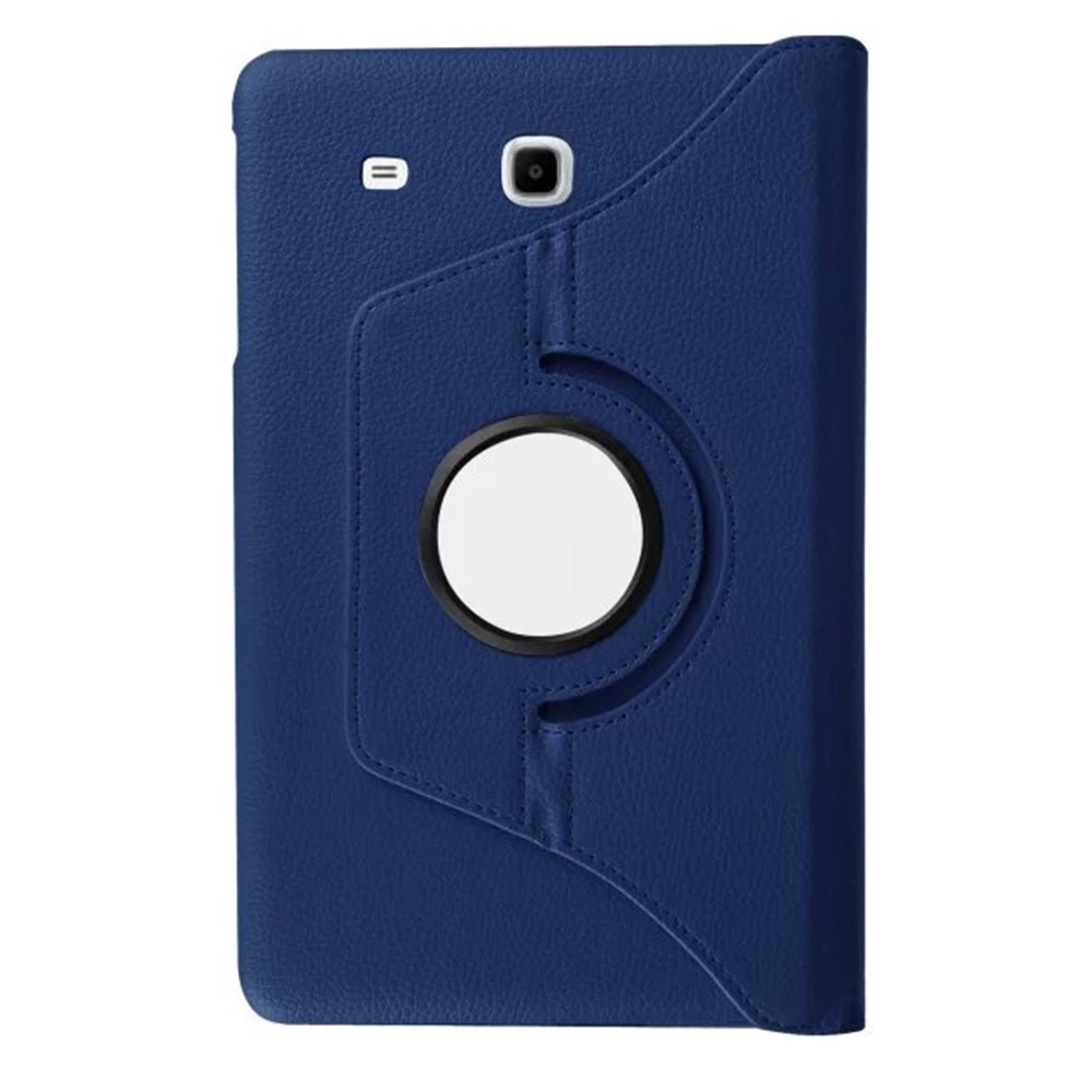 Litchi Texture Rotary Stand Leather Cover for Samsung Galaxy Tab E 9.6 T560 / T561 - Dark Blue-2