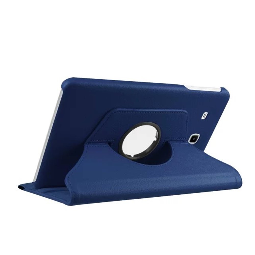 Litchi Texture Rotary Stand Leather Cover for Samsung Galaxy Tab E 9.6 T560 / T561 - Dark Blue-5