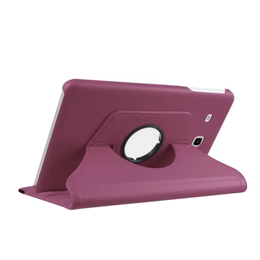 Litchi Texture Rotary Stand Leather Cover for Samsung Galaxy Tab E 9.6 T560 / T561 - Purple-5
