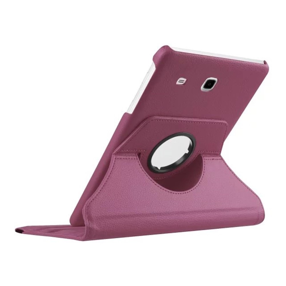 Litchi Texture Rotary Stand Leather Cover for Samsung Galaxy Tab E 9.6 T560 / T561 - Purple-6
