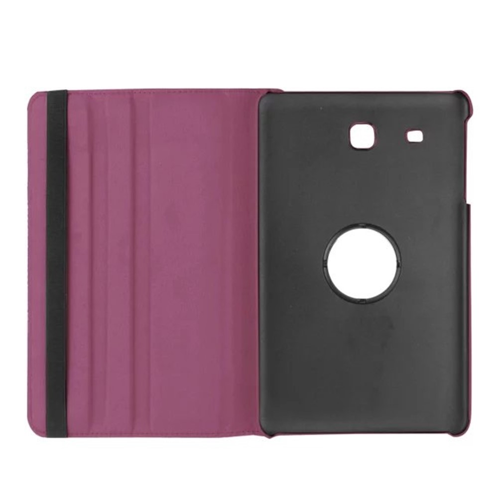 Litchi Texture Rotary Stand Leather Cover for Samsung Galaxy Tab E 9.6 T560 / T561 - Purple-9