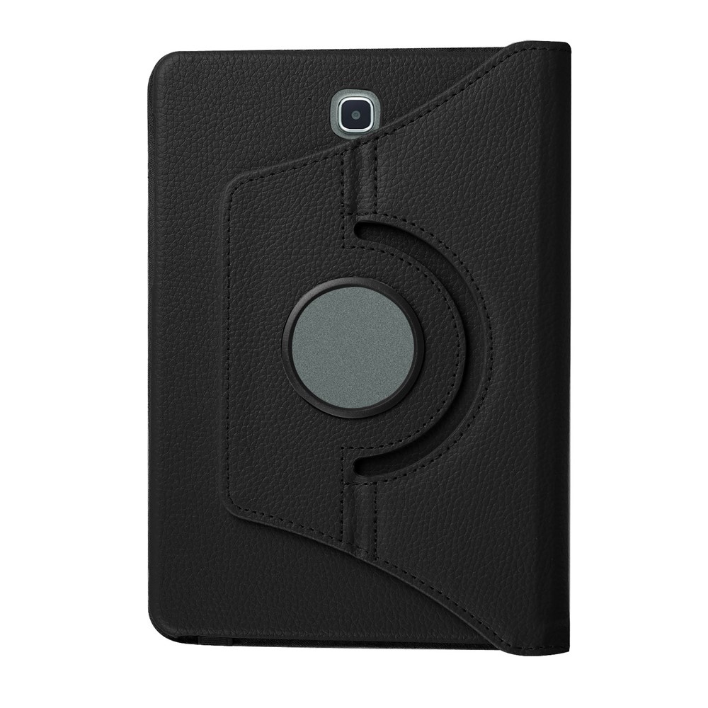 Litchi Textur Rotary Stand Ledertasche Für Samsung Galaxy Tab S2 8.0 - Schwarz