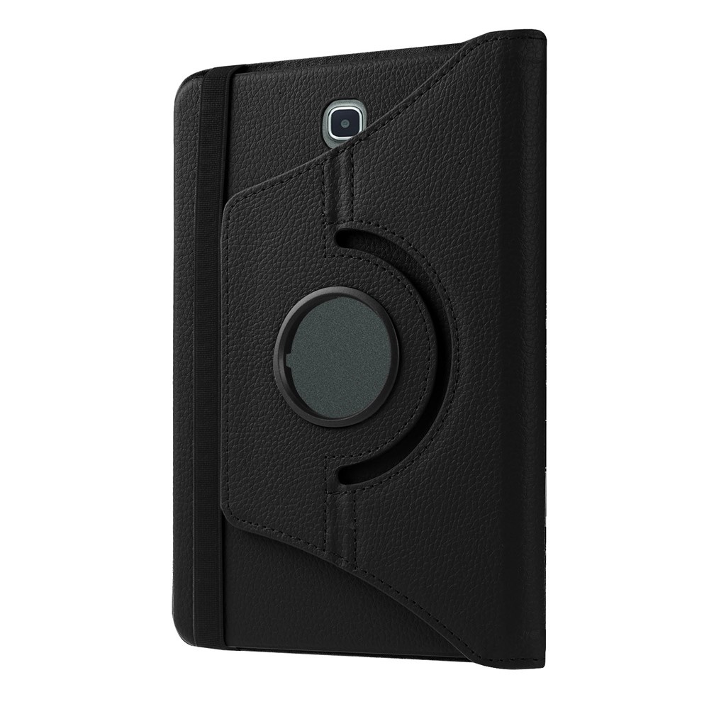 Custodia in Pelle Rotativa Per Supporto Per Texture Litchi Per Samsung Galaxy Tab S2 8.0 - Nero