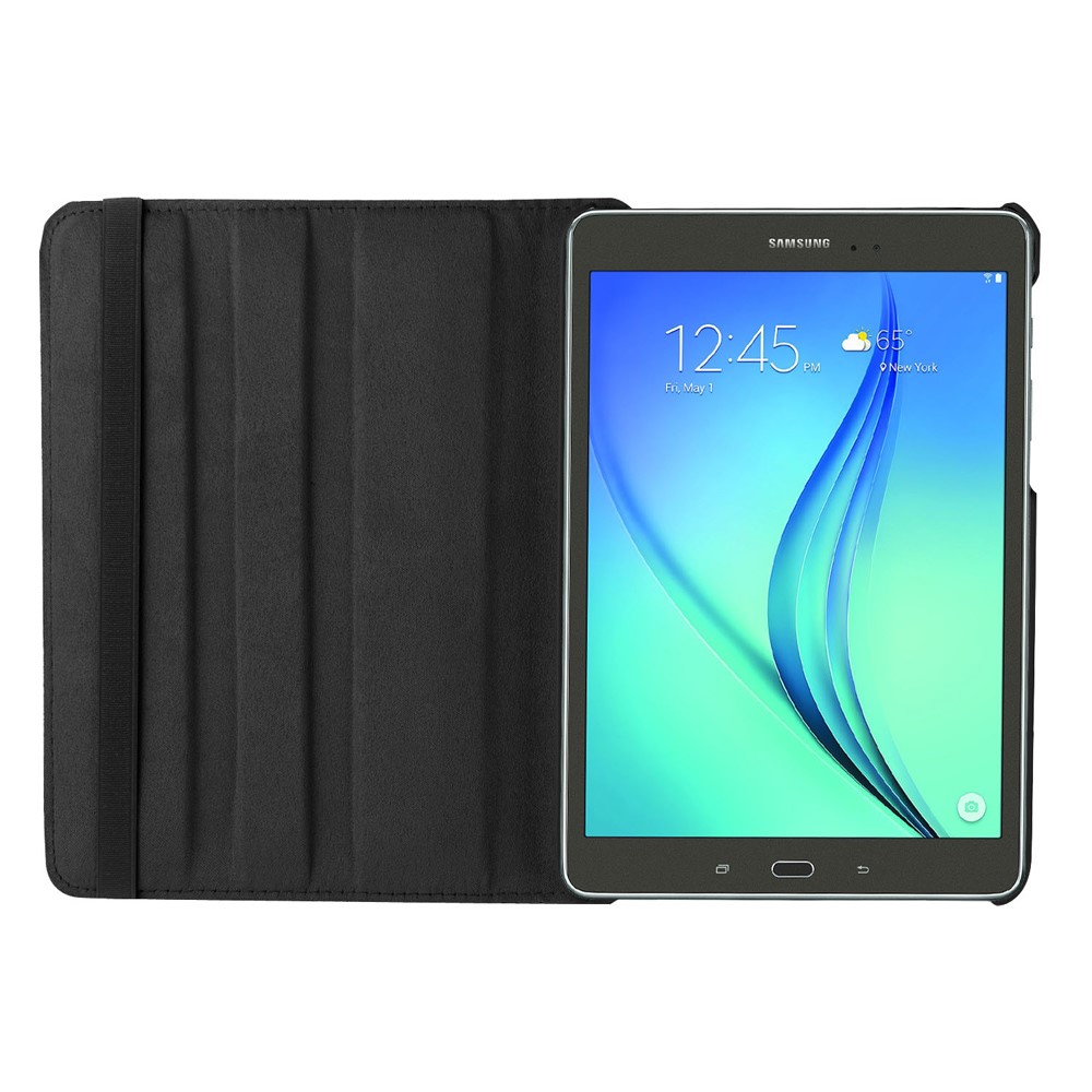 Litchi Textur Rotary Stand Ledertasche Für Samsung Galaxy Tab S2 8.0 - Schwarz-8