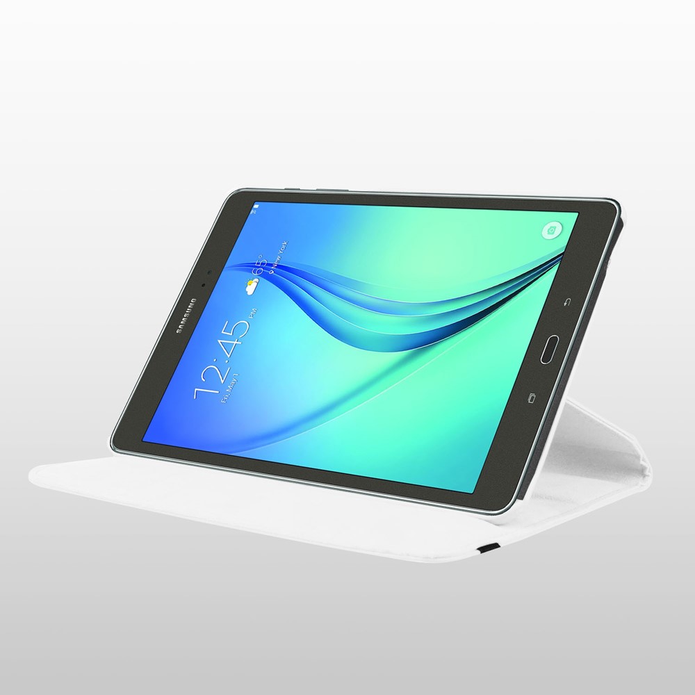 Litchi Texture Otary Stand Кожаная Крышка Для Samsung Galaxy Tab S2 8.0 - Белый-3