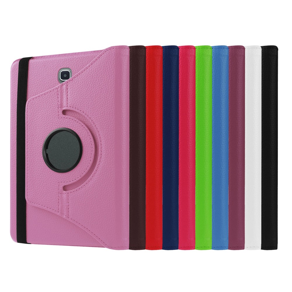 Lychee Texture PU Leather Case for Samsung Galaxy Tab S2 8.0 with Rotary Stand - Rose-10