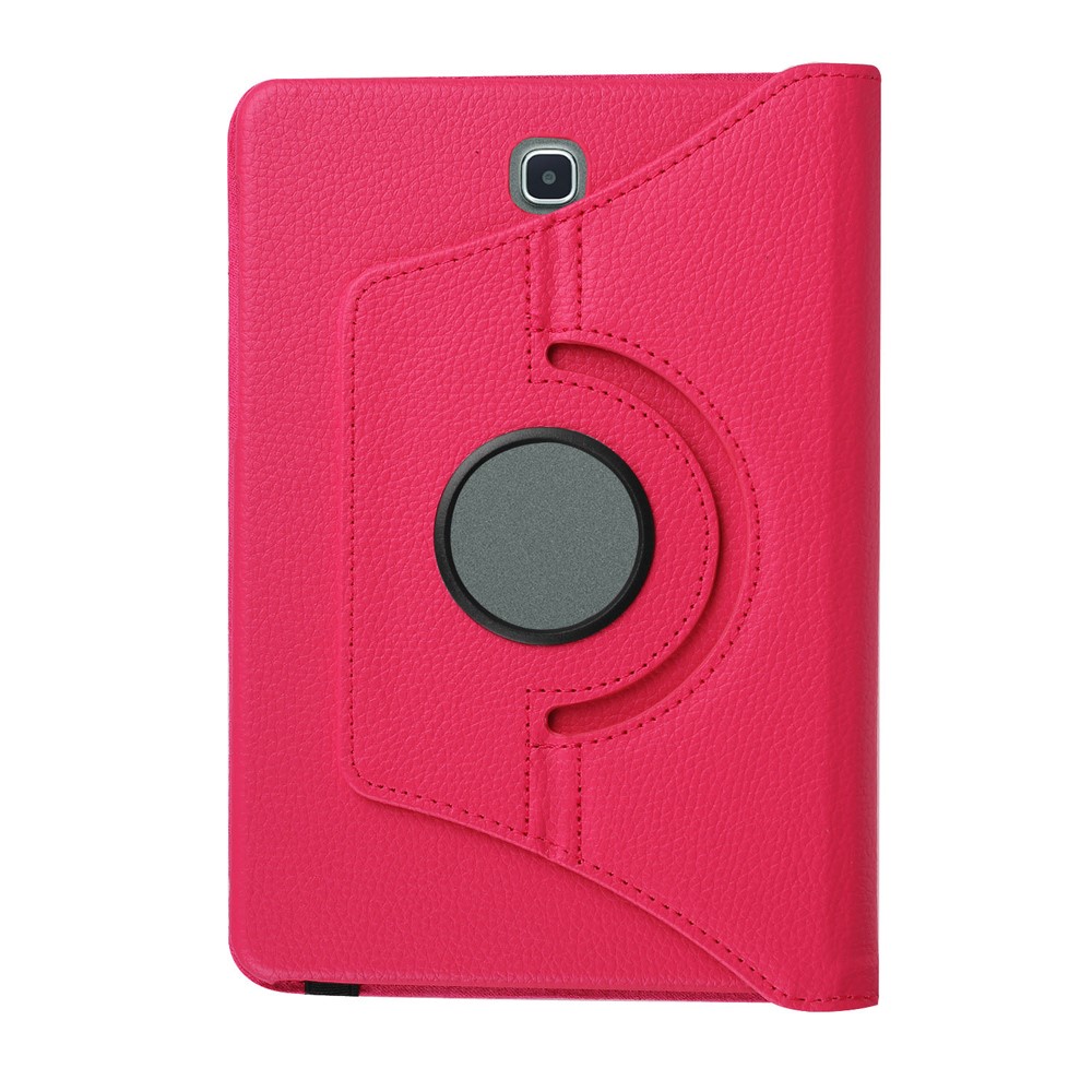 Lychee Texture PU Leather Case for Samsung Galaxy Tab S2 8.0 with Rotary Stand - Rose-2
