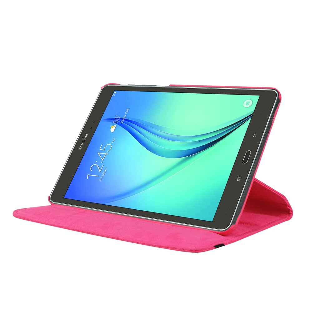 Lychee Texture PU Leather Case for Samsung Galaxy Tab S2 8.0 with Rotary Stand - Rose-3