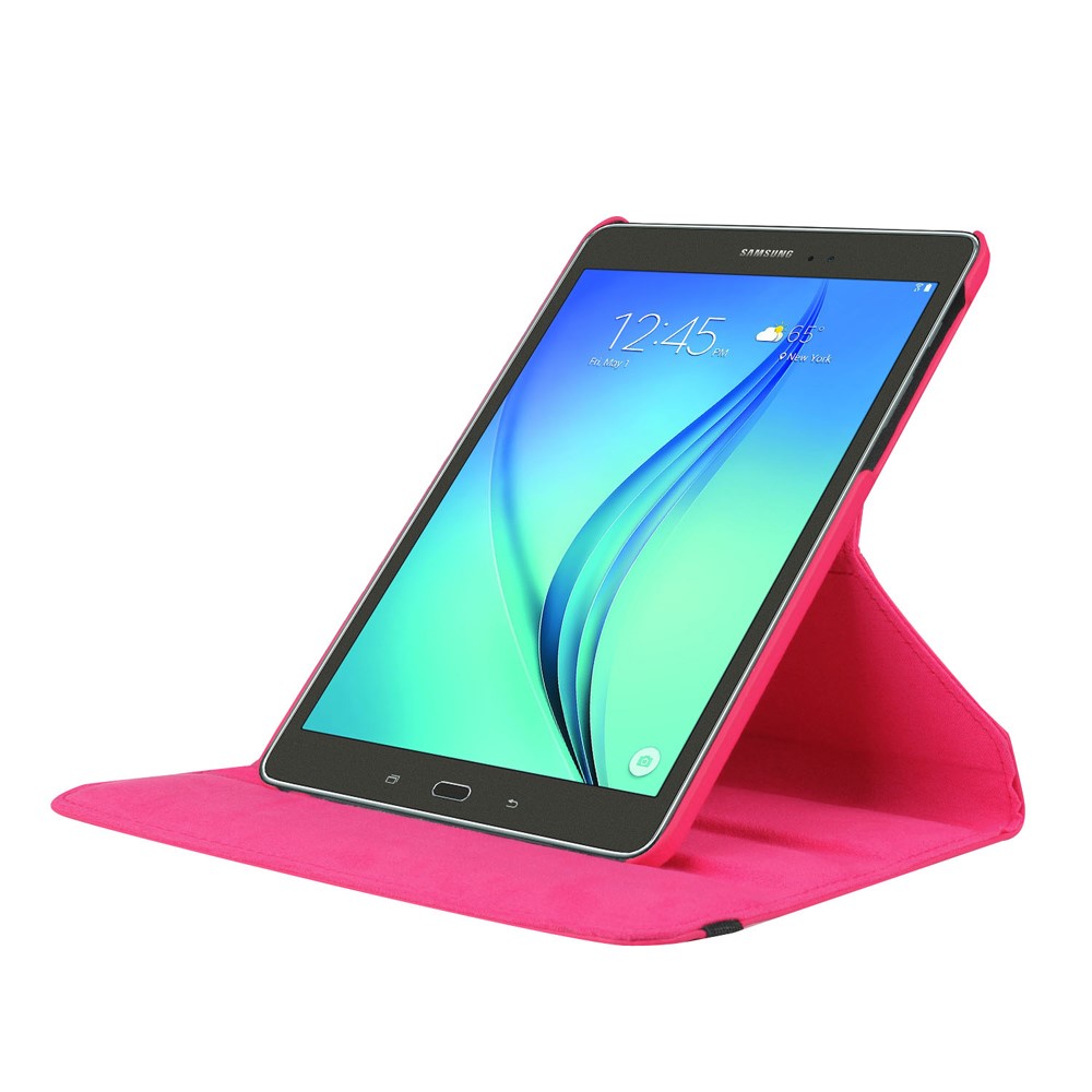 Lychee Texture PU Leather Case for Samsung Galaxy Tab S2 8.0 with Rotary Stand - Rose-5