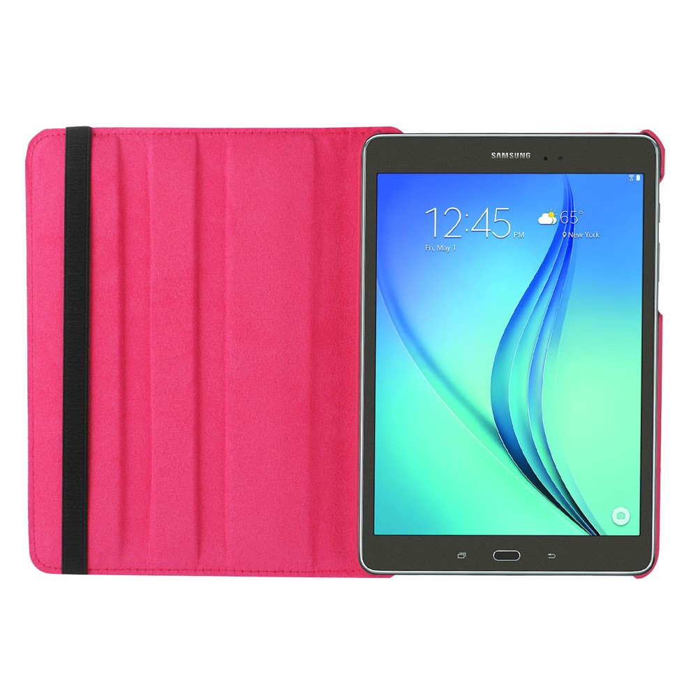 Lychee Texture PU Leather Case for Samsung Galaxy Tab S2 8.0 with Rotary Stand - Rose-8