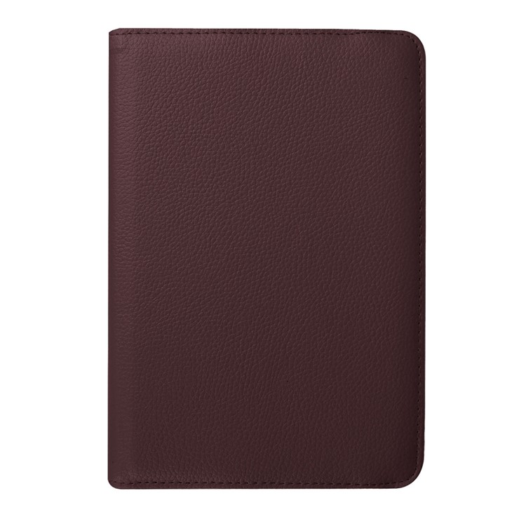 Litchi Texture Rotary Stand Leatherette Cover Shell for Samsung Galaxy Tab S2 8.0 - Brown-1
