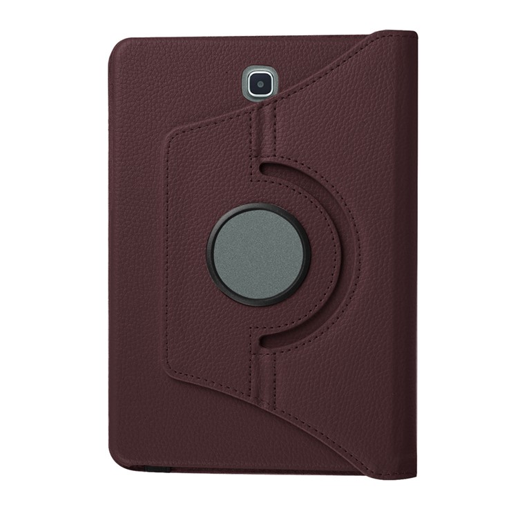 Litchi Texture Rotary Stand Leatherette Cover Shell for Samsung Galaxy Tab S2 8.0 - Brown-2