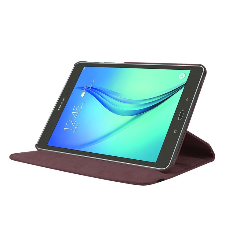 Litchi Texture Rotary Stand Leatherette Cover Shell for Samsung Galaxy Tab S2 8.0 - Brown-3