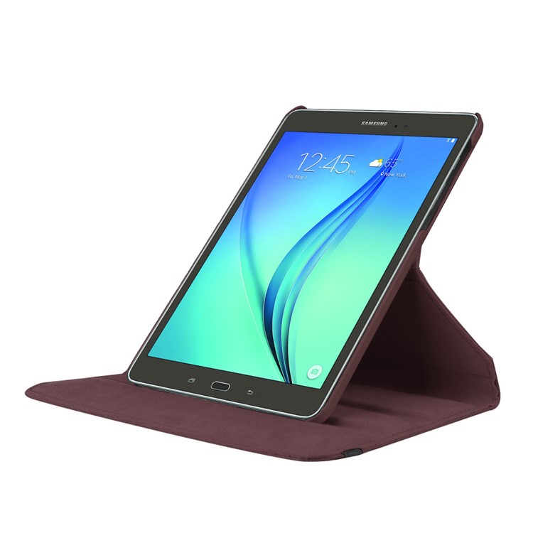 Litchi Texture Rotary Stand Leatherette Cover Shell for Samsung Galaxy Tab S2 8.0 - Brown-5