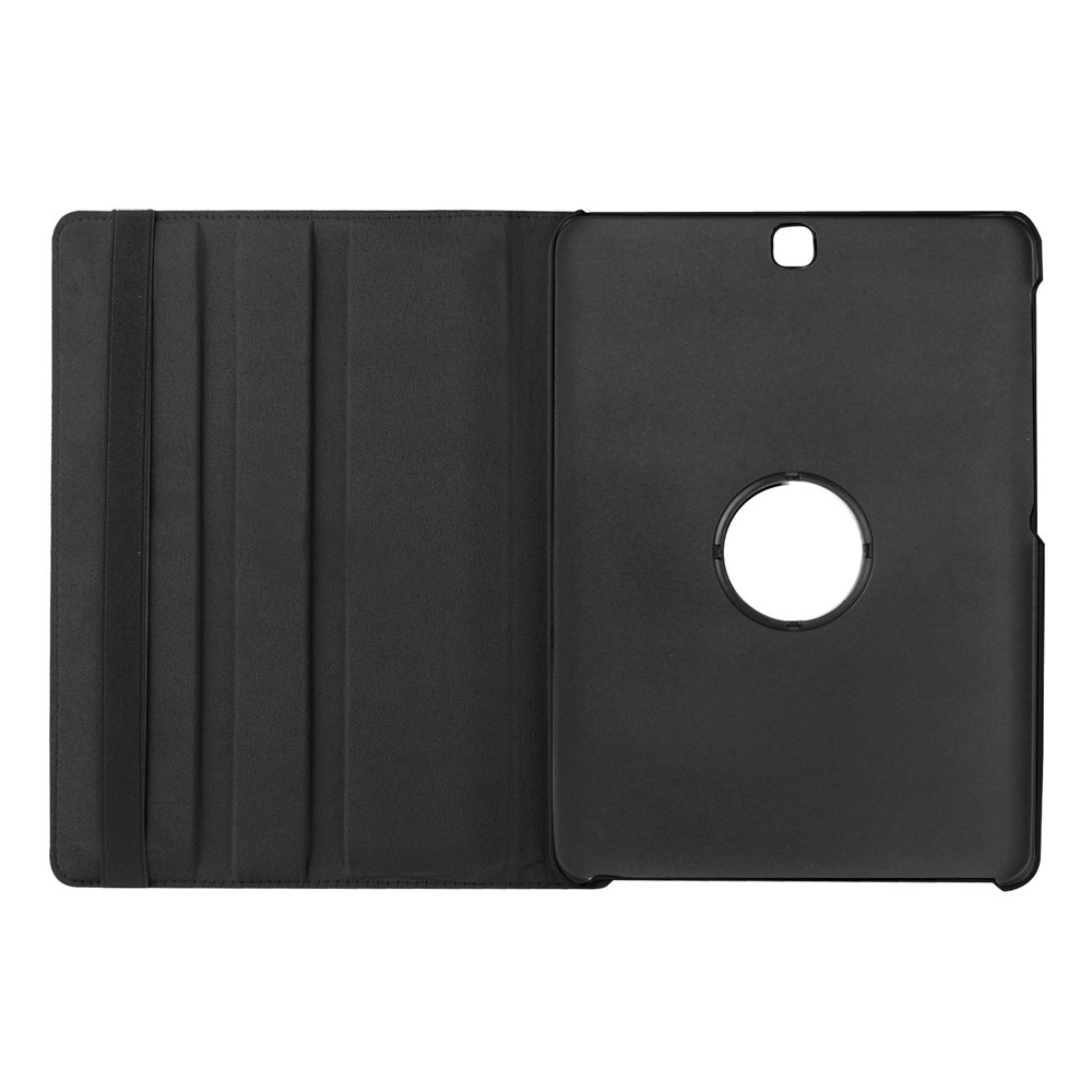 Pour Samsung Galaxy Tab S2 9.7 Couverture Rotative En Cuir De Grain En Cuir De Grain De Grains De Chalette Litchi - Noir