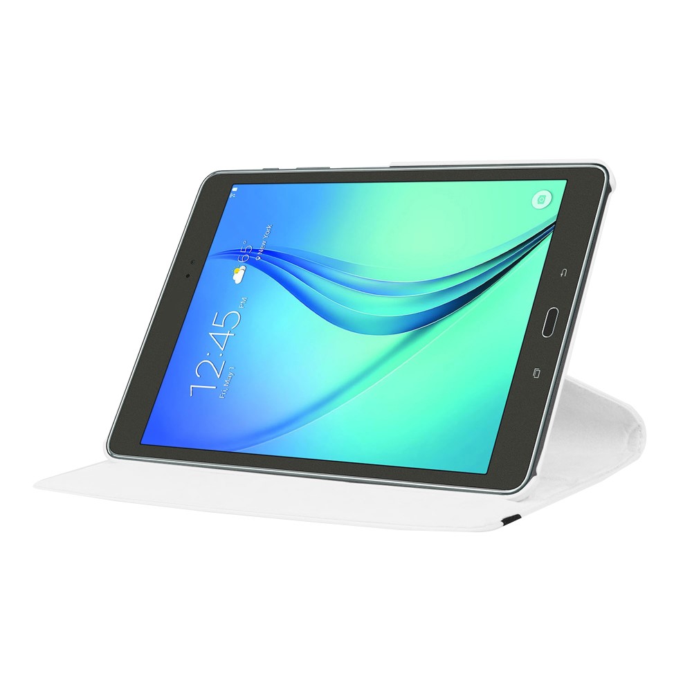 Lychee Grain Leather Rotary Stand Shell for Samsung Galaxy Tab S2 9.7 - White-3