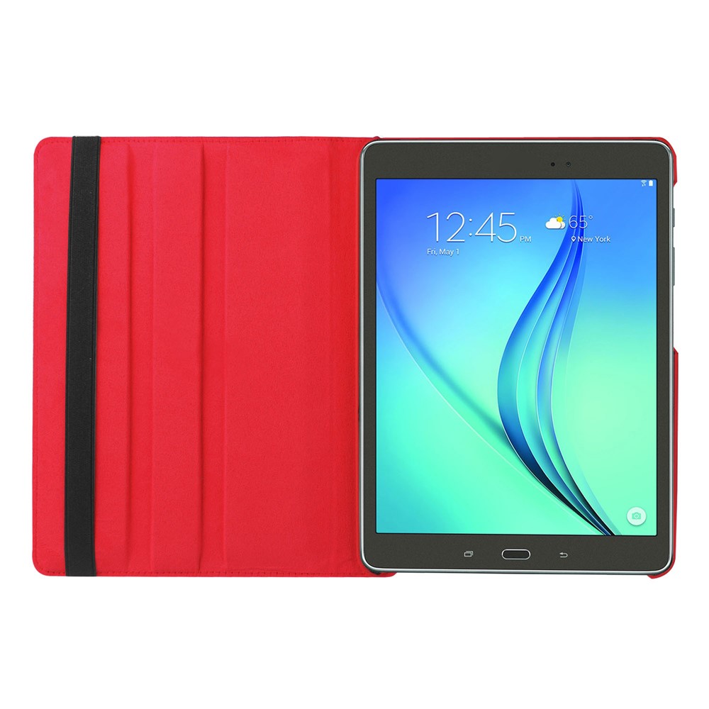 Lychee Grain Leather Rotary Stand Protective Case for Samsung Galaxy Tab S2 9.7 - Red-2