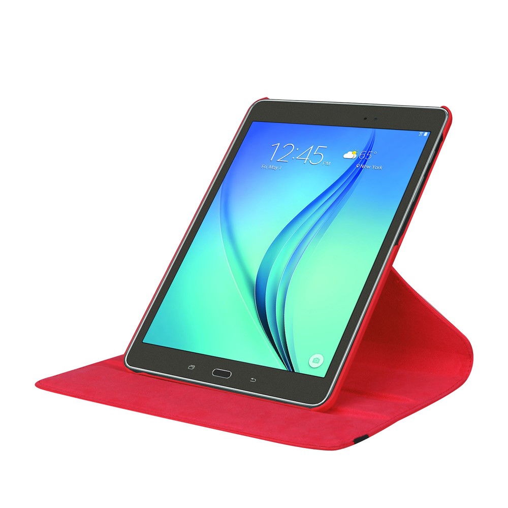 Lychee Grain Leather Rotary Stand Protective Case for Samsung Galaxy Tab S2 9.7 - Red-5
