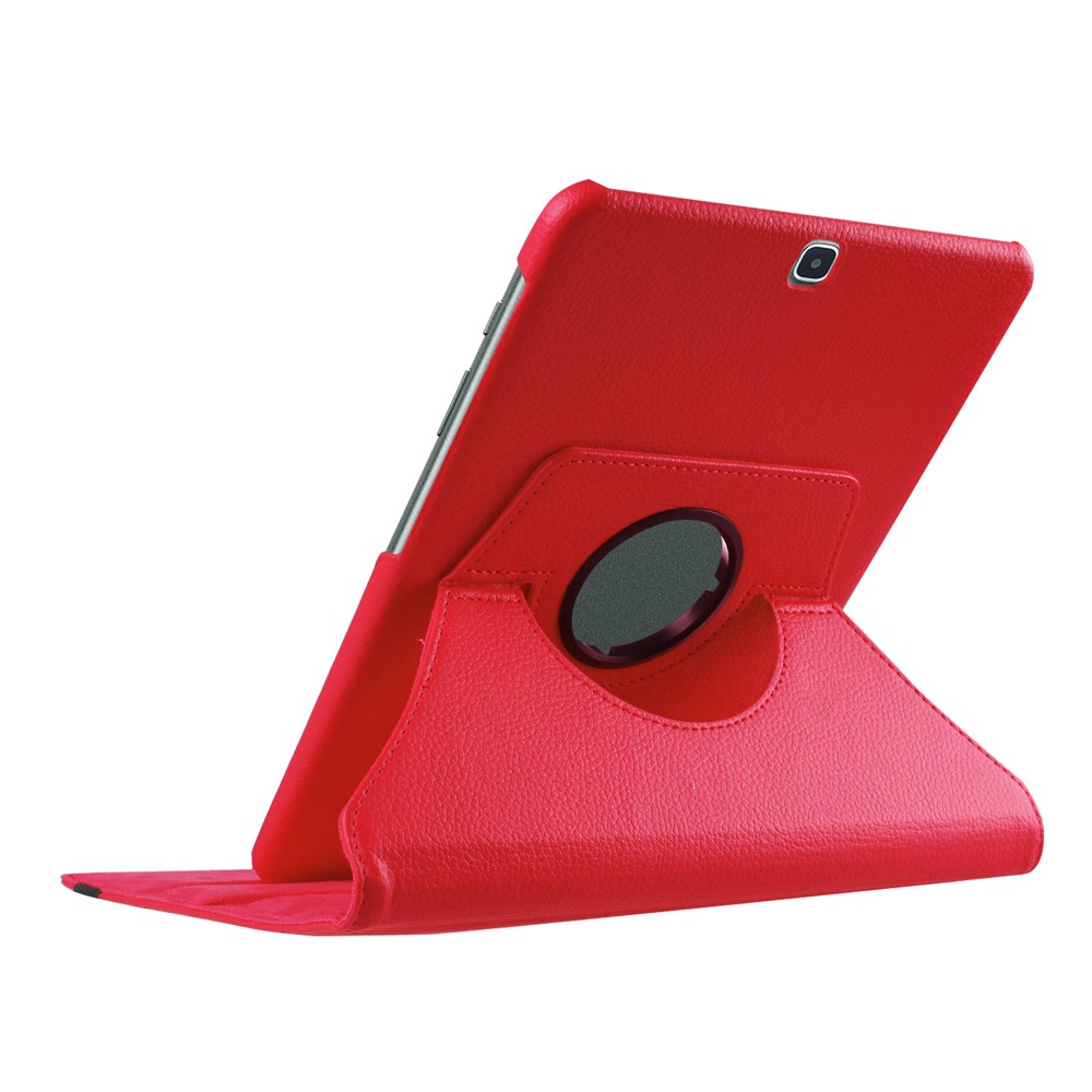 Lychee Grain Leather Rotary Stand Protective Case for Samsung Galaxy Tab S2 9.7 - Red-6
