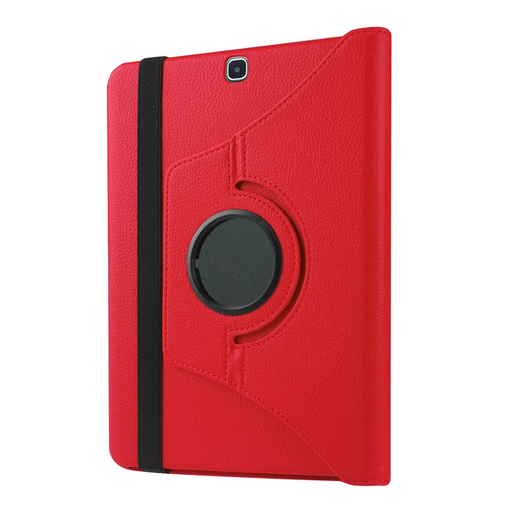 Lychee Grain Leather Rotary Stand Protective Case for Samsung Galaxy Tab S2 9.7 - Red-7