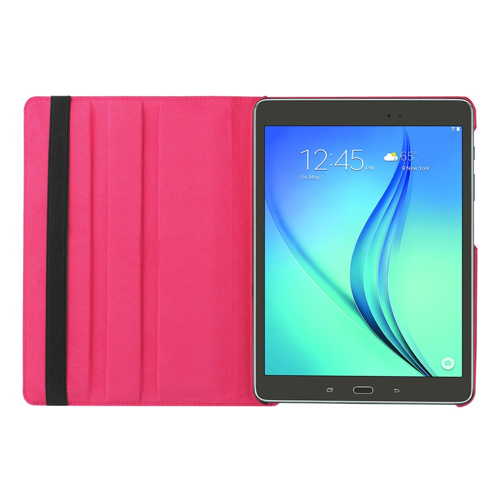Lychee Skin Leather Rotary Shell for Samsung Galaxy Tab S2 9.7 with Stand - Rose-2