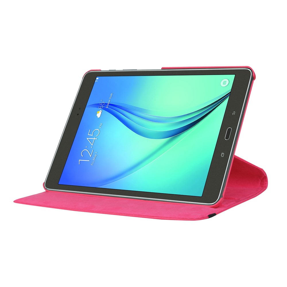 Lychee Skin Leather Rotary Shell for Samsung Galaxy Tab S2 9.7 with Stand - Rose-3