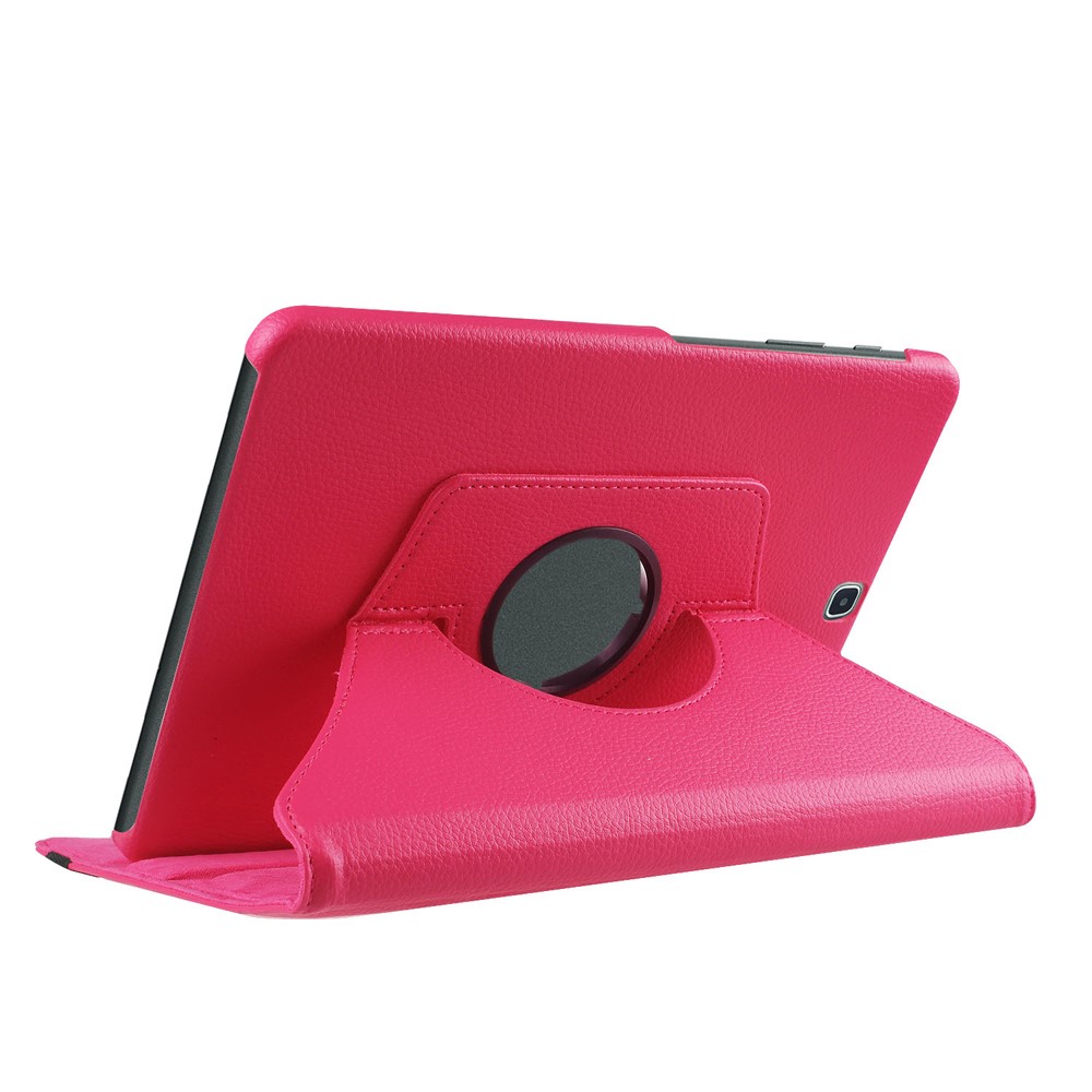 Lychee Skin Leather Rotary Shell for Samsung Galaxy Tab S2 9.7 with Stand - Rose-4