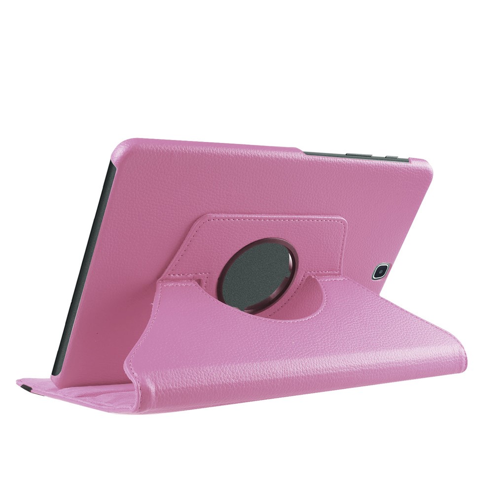 Lychee Grain Leather Rotary Shell for Samsung Galaxy Tab S2 9.7 with Stand - Pink-4