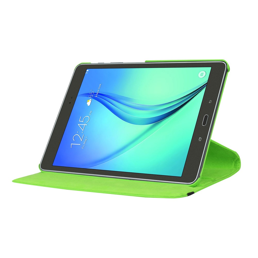 For Samsung Galaxy Tab S2 9.7 Lychee Grain Leather Rotary Stand Shell - Green-3