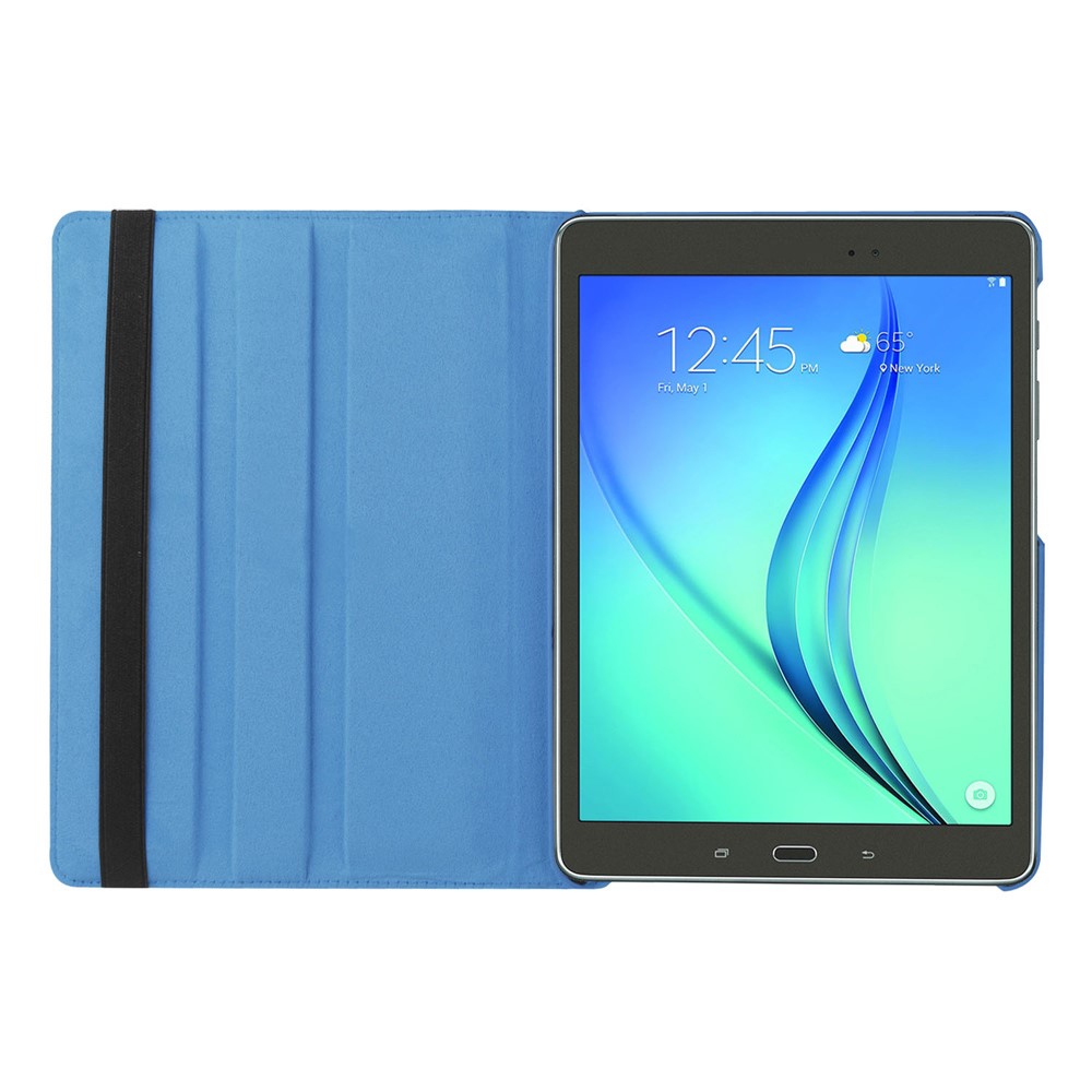 For Samsung Galaxy Tab S2 9.7 Lychee Grain Leather Rotary Stand Shell - Baby Blue-2
