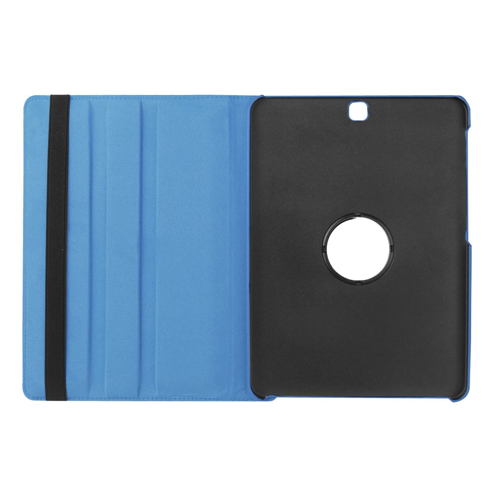 For Samsung Galaxy Tab S2 9.7 Lychee Grain Leather Rotary Stand Shell - Baby Blue-8