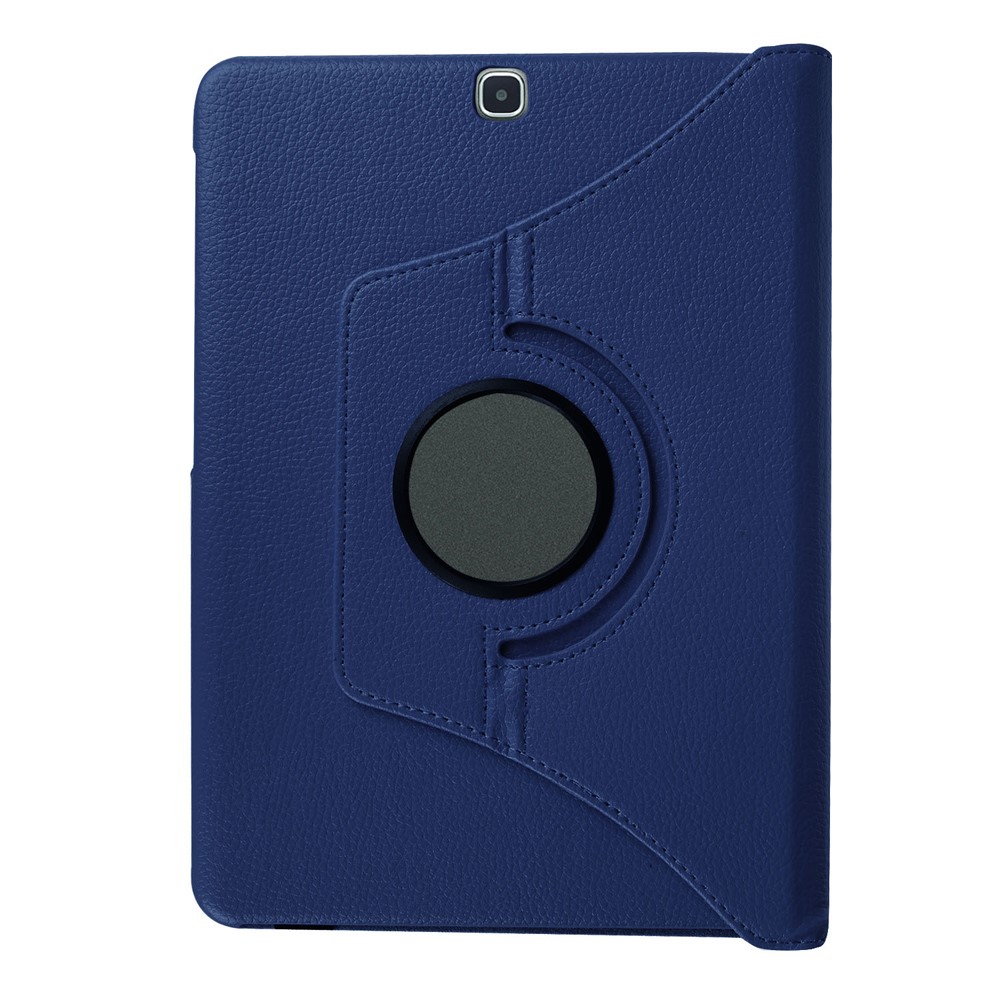 Lychee Skin Leather Rotary Stand Protective Case for Samsung Galaxy Tab S2 9.7 - Dark Blue-10