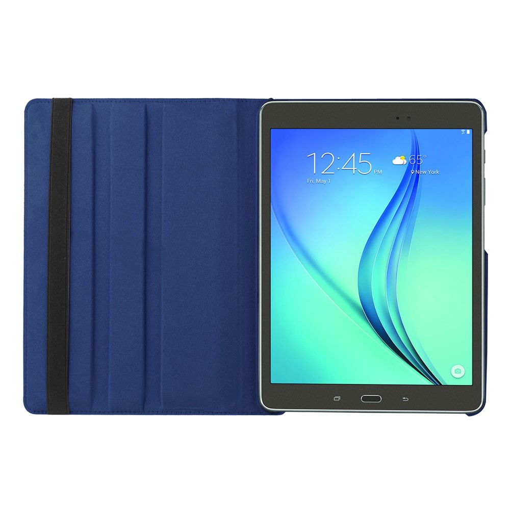 Lychee Skin Leather Rotary Stand Protective Case for Samsung Galaxy Tab S2 9.7 - Dark Blue-2