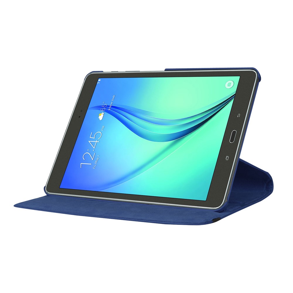 Lychee Skin Leather Rotary Stand Protective Case for Samsung Galaxy Tab S2 9.7 - Dark Blue-3
