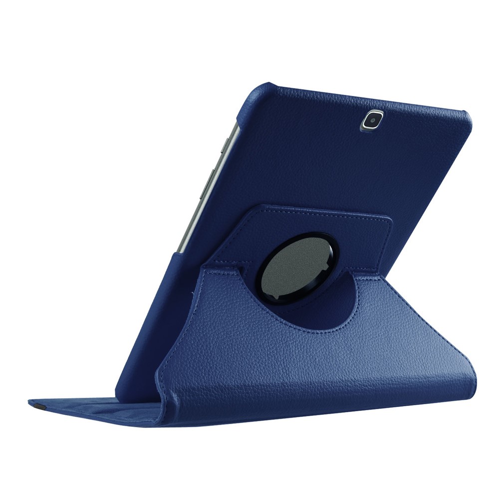 Lychee Skin Leather Rotary Stand Protective Case for Samsung Galaxy Tab S2 9.7 - Dark Blue-6