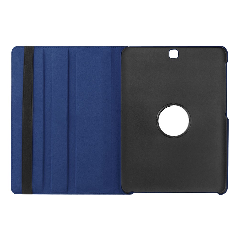 Lychee Skin Leather Rotary Stand Protective Case for Samsung Galaxy Tab S2 9.7 - Dark Blue-8