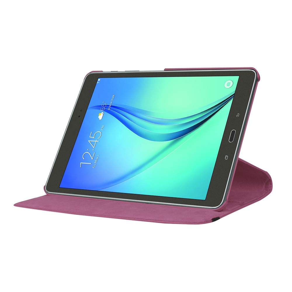 Para Samsung Galaxy Tab S2 9.7 Lychee Lichi Grão Couro Rotary Stand Capa - Roxa-3