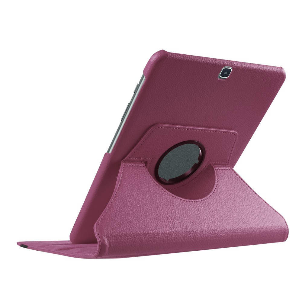 Para Samsung Galaxy Tab S2 9.7 Lychee Lichi Grão Couro Rotary Stand Capa - Roxa-6