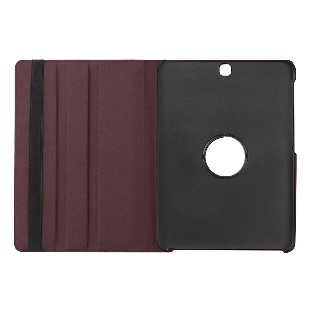 For Samsung Galaxy Tab S2 9.7 Lychee Grain Leather Rotary Stand Cover - Brown-8