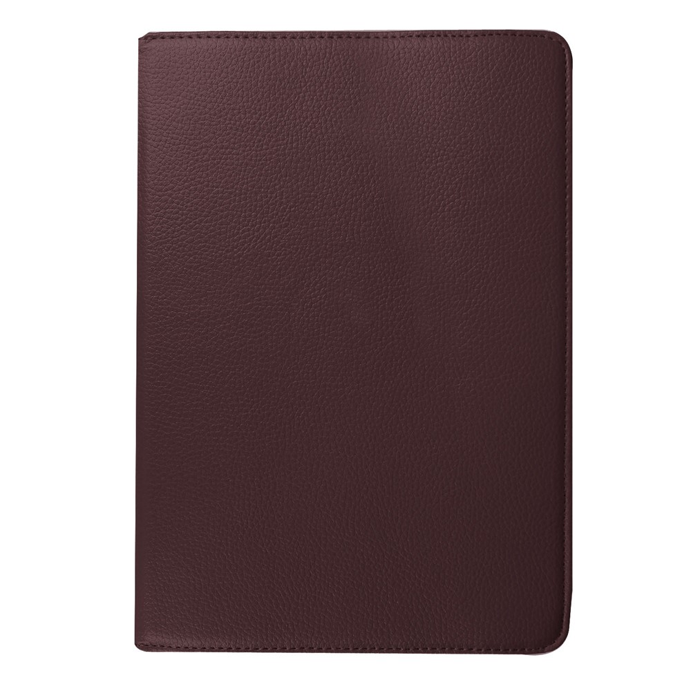 For Samsung Galaxy Tab S2 9.7 Lychee Grain Leather Rotary Stand Cover - Brown-9