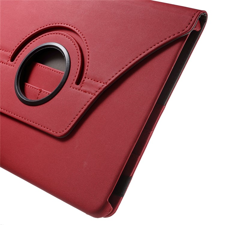 Cloth Grain Leather Rotary Stand Cover for Samsung Galaxy Tab S2 9.7 - Red-9