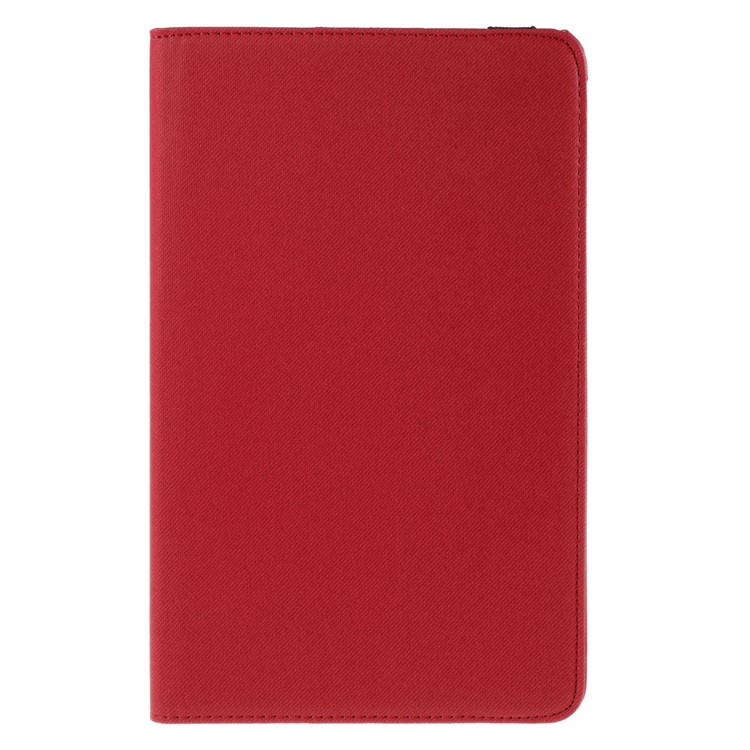 Twill Texture Leather Rotary Stand Cover for Samsung Galaxy Tab E 9.6 T560 - Red-2