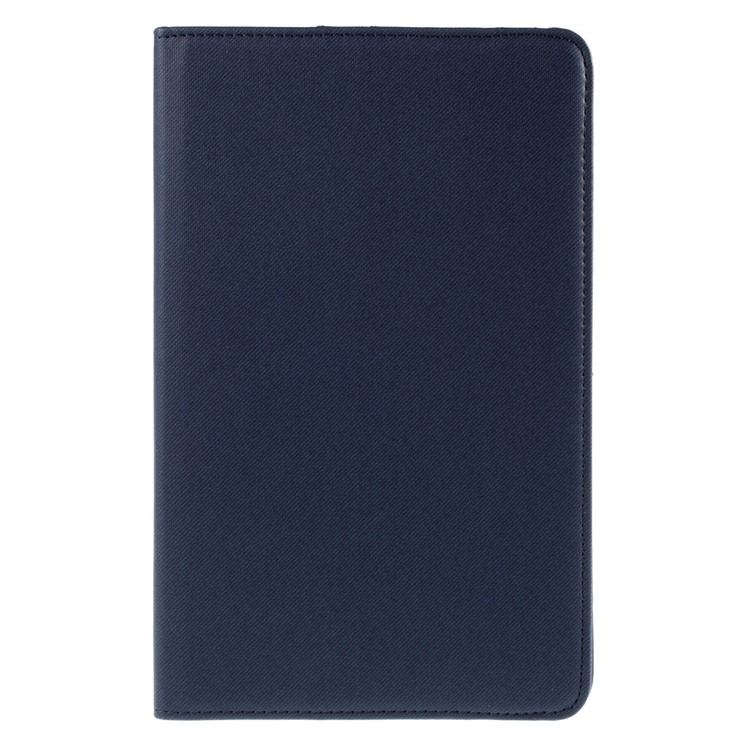 Twill Texture Leather Rotary Stand Shell for Samsung Galaxy Tab E 9.6 T560 with Card Slots - Deep Blue-2