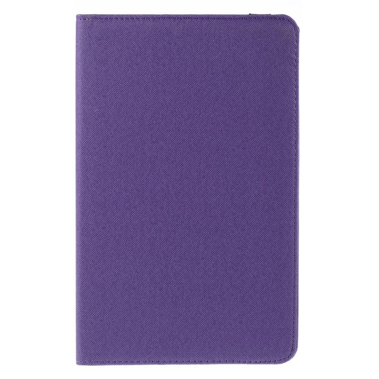 Twill Texture Leather Rotary Stand Shell for Samsung Galaxy Tab E 9.6 T560 with Card Slots - Purple-2