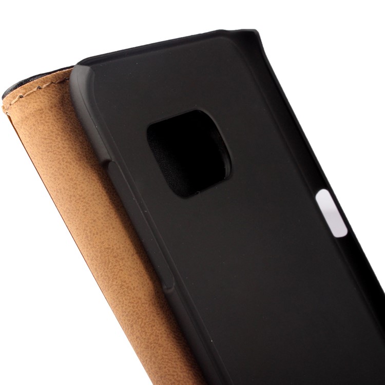 Genuine Split Wallet Leather Stand Case for Samsung Galaxy S6 Edge Plus SM-G928 - Black-6