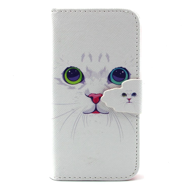 Leather Wallet Cover for Samsung Galaxy S4 Mini I9190 - Lovely Cat-1
