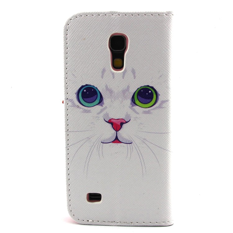 Leather Wallet Cover for Samsung Galaxy S4 Mini I9190 - Lovely Cat-2