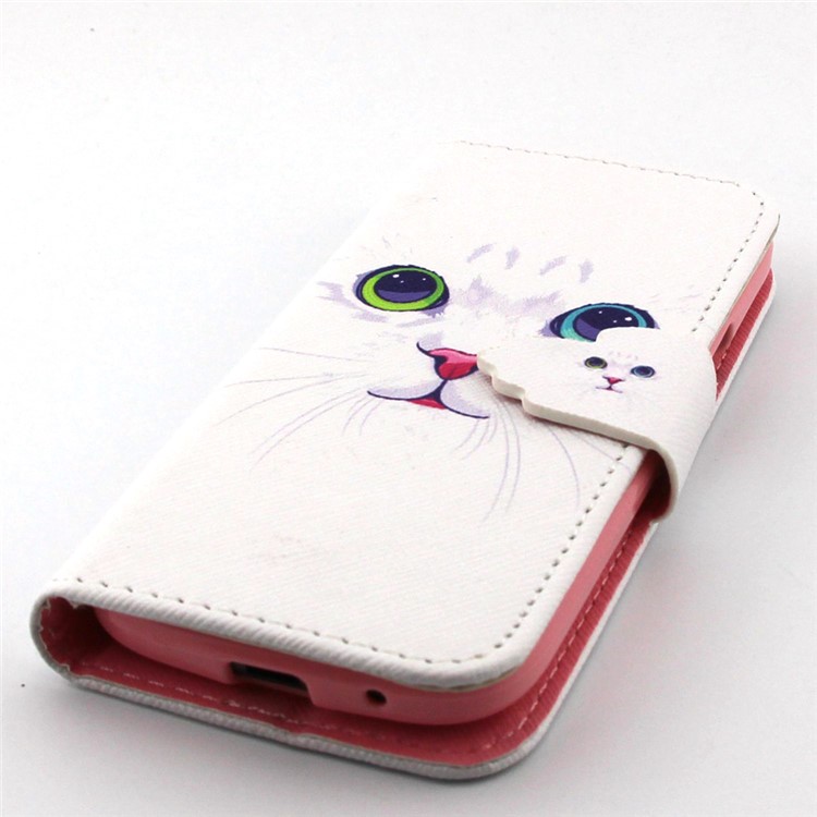Leather Wallet Cover for Samsung Galaxy S4 Mini I9190 - Lovely Cat-6