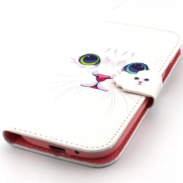 Magnetic Wallet PU Leather Case Shell for Samsung Galaxy S3 I9300 - Cat with Red Nose-6